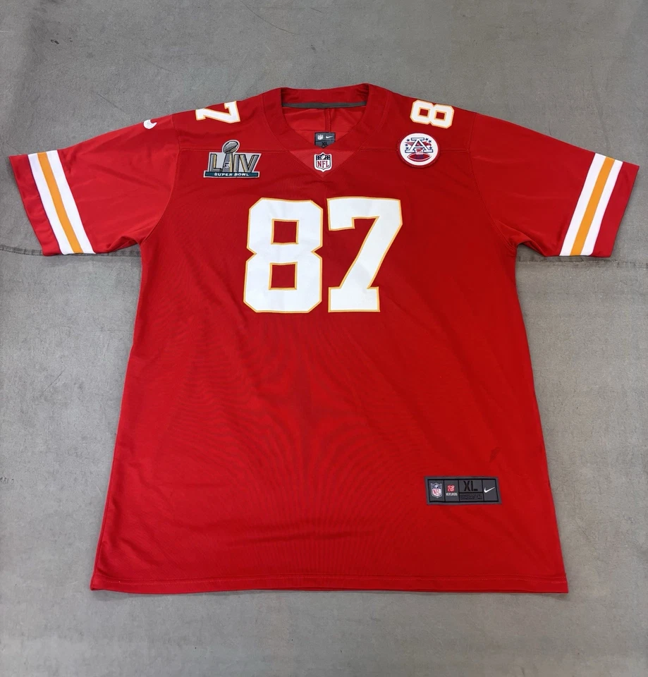 Camiseta Nike On Field Super Bowl LIV Kansas City Chiefs Travis Kelce #87 en rojo Foto 2 de 4