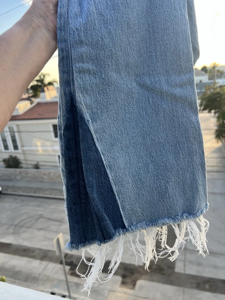 Vaqueros Hudson Barbara bootcut flecos recortados en hiedra talla 26 elásticos bloques de colores altos Foto 3 de 4