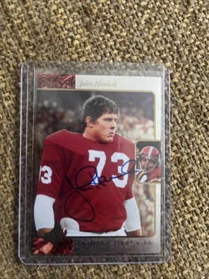 John Hannah Autograph Card 2013 Sp Authentic Signature Threads