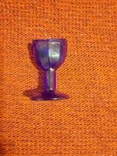 Vintage Cobalt Blue Glass Eye Cup Bath Wash Rinse Medicine - 2 1/2"
