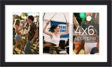 Upsimples 8X14 Collage Picture Frame, Display Pictures 3 4X6 with Mat or 8X14 wi