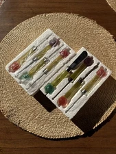 Southern Living At Home Tango Pastel Acrylic Knife/Cheese Spreaders New Open Box