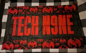 Tech N9ne Flag, Strange Music Flag, Black & Red   3ft. X 5ft.