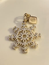 Chanel Snowflake Zipper Pull Button Charm (Double Sided)