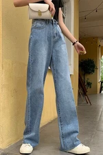 Womens Straight Relaxed Jeans High Waist Pockets CosmoCorner Size 8 Uk BNWT Blue