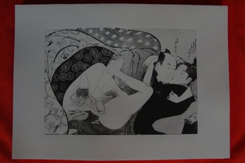 Estampe Japonaise XXè - Erotique - UTAMARO - Pl.41 - Repro de 1961 - Imagen 1 de 1