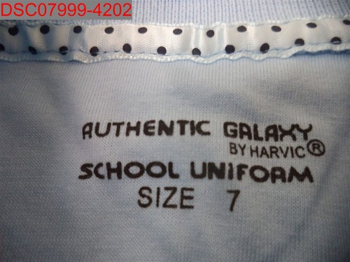 QTY=2 Galaxy by Harvic Girls Lt. Blue Uniform Polo Shirt, 7 786935002950 - Picture 4 of 7