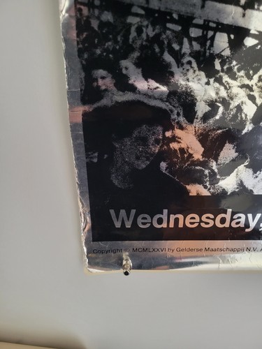 Poster Black Sunday 1977 originale laminato lamina un foglio film Robert Shaw raro - Foto 8 di 24