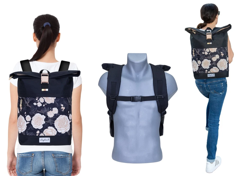 Rucksack Damen Freizeitrucksack Kurierrucksack Elephant Laptop Tasche 13038 Wahl - Bild 2 von 4