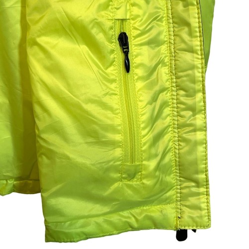 Calvin Klein Women's Cropped Mock-Neck Zip-up Vest, safety yellow, Large - Picture 6 of 8