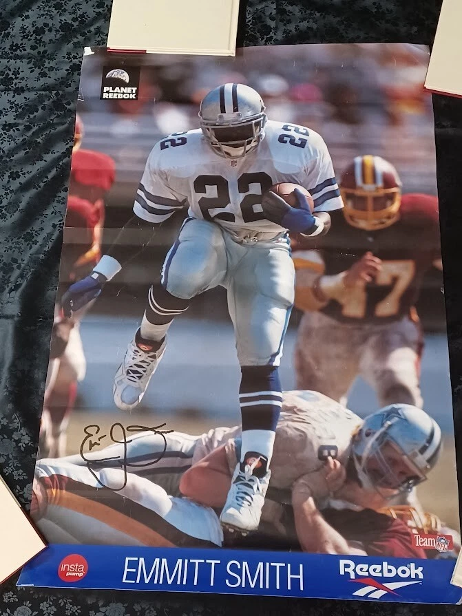 Póster Emmitt Smith - RARO Vintage Planet Reebok 1993 NFL Jugador Más Valioso Dallas Cowboys Foto 2 de 4
