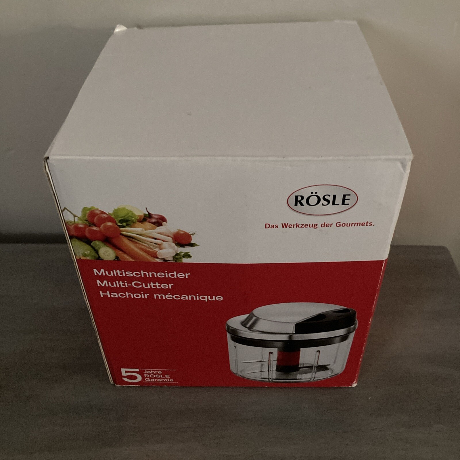 Rosle Manual Food Processor Multi Cutter Plus Herb & Salad Spinner Basket NEW