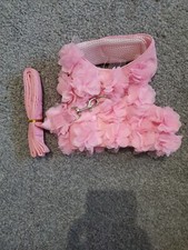 Harnais et laisse pour chien fleur rose