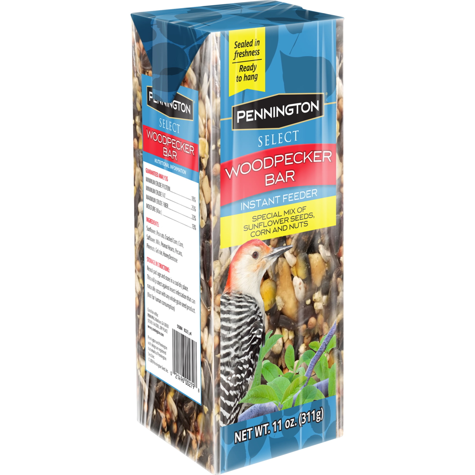 Pennington Woodpecker Bar Wild Dry Bird Feed and Seed Cake, 