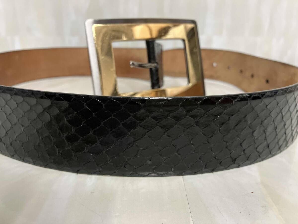 Dolce&Gabbana D&G Belt Leather Black 85cm 34inch | eBay display picture 1