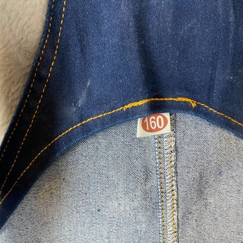 Kids Overalls Size 28x26 Straight Leg Bib Buckle Casual Blue Denim Dark Wash - Picture 6 of 8
