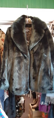 Donna Salyers Fabulous Furs EMERALD GREEN  Long Sleeve Jacket sz LARGE