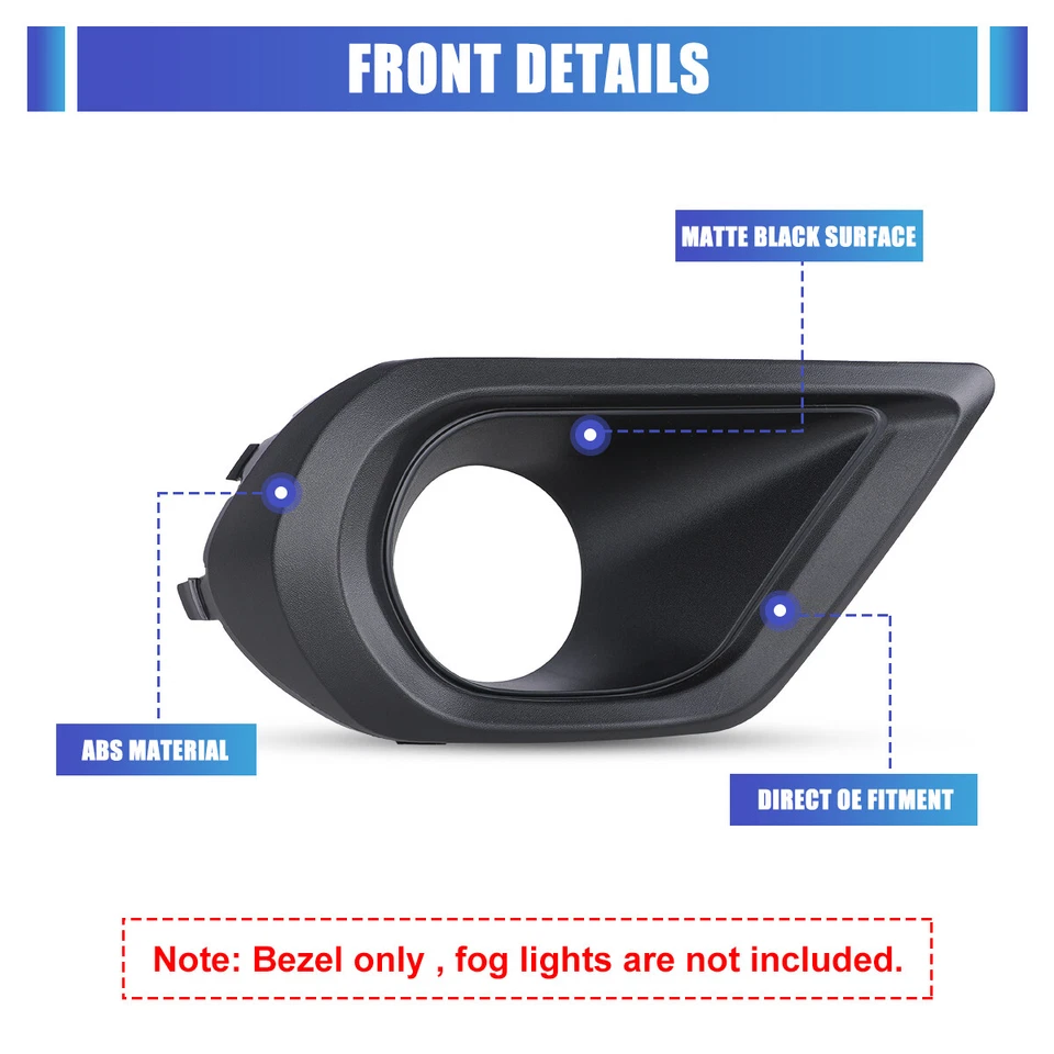 Borde de bisel de luz antiniebla lateral del pasajero derecho para Subaru Forester 2.5i 2014-2016 Foto 2 de 4