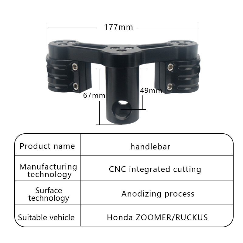CNC Handlebar Handle Bars For Honda GY6 Ruckus Zoomer AF58 Scooter