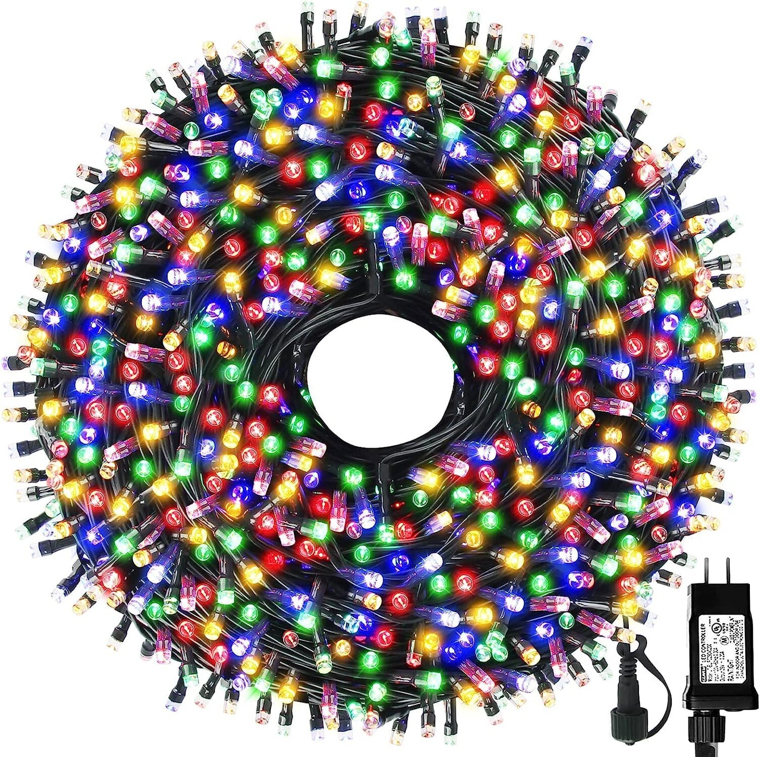 105FT 300LED Outdoor Indoor Christmas String Lights with 8 Modes Memory Function