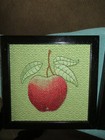 NEW - MACHINE EMBROIDERED PEAR, PLUM, APPLE  PICTURES — photo 2