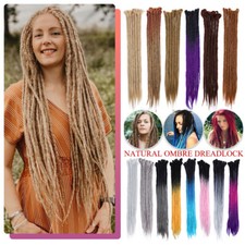 20" 24" Dreadlock Extensions Single Ended Dreads Locks Hippie Reggae Hair Braids