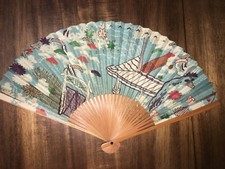 vintage MCM Japan Air Lines folding Fan JAL mid 1900s air travel planes 1960s 