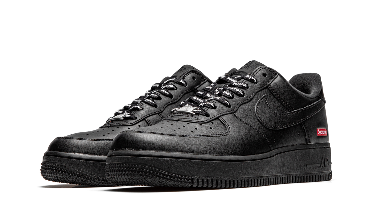 Nike Air Force 1 Low Supreme Triple Black CU9225-001 Men's Size | eBay