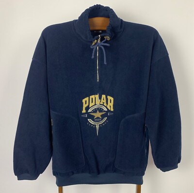Vintage Bogner Polar Fleece Half Zip 1/4 Zip Sweater Sweatshirt Hoodie Size L 