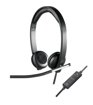 Logitech H650e Binaural Kopfhörer - Schwarz, Silber