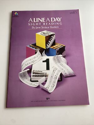 A Line a Day Sight Reading - Level 1 Sheet Music Songbook New abw
