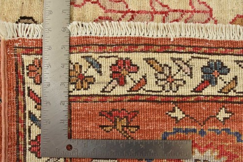 Ziegler Rug 8’2” x 10′ Orange Wool Tribal Hand-Knotted Oriental Carpet - Picture 15 of 15