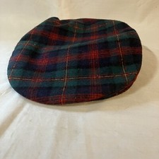 Pendleton Men Newsboy Hat Driving Cap 100% Wool Multicolor Plaid USA Made Medium