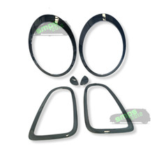 Mini R58 Coupe Front Headlight and Rear Tail Light Covers Piano Black Gloss