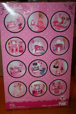 【美品レア】バービー Color Your World Pink Barbie 2008 Color Your World Pink Shopping Barbie Doll-New in Box