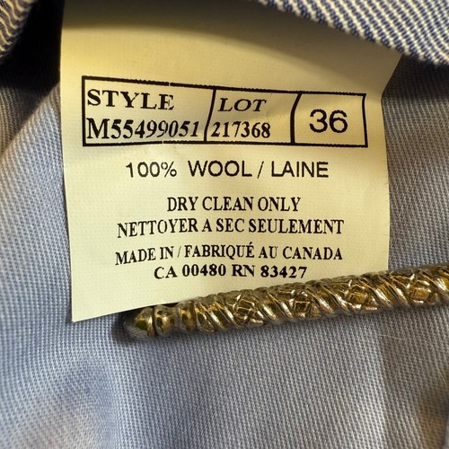 Cortina Super 120's Wool Dress Pants 36W 31.5L Oatmeal Cuffed Hem Trousers - Picture 10 of 15