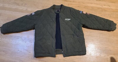 Vintage Ecko Unltd Bomber Jacket Mens 2XL Green World Famous Rhino Brand