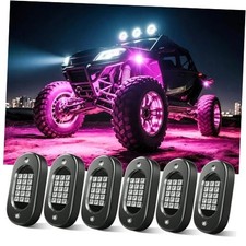 LED Rock Lights for Trucks 6 pods Truck Rock Lights with Bluetooth 6 Pods RGB