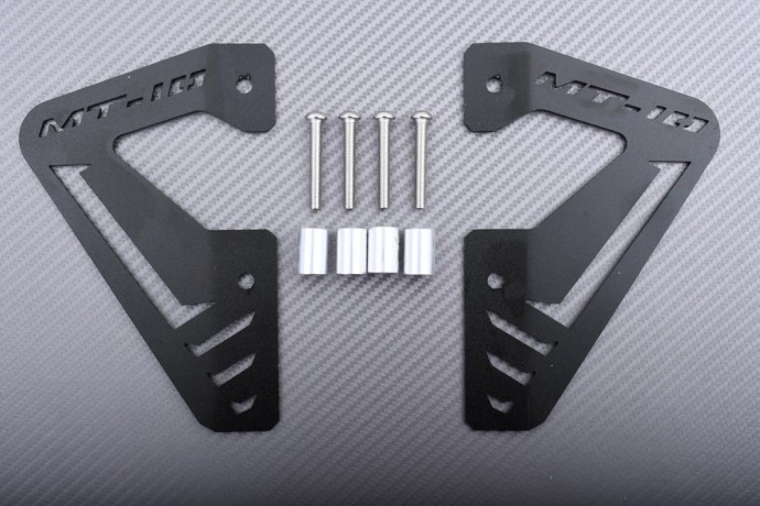 Écopes de radiateur alu noir Yamaha MT10 Tourer, protection et style robuste