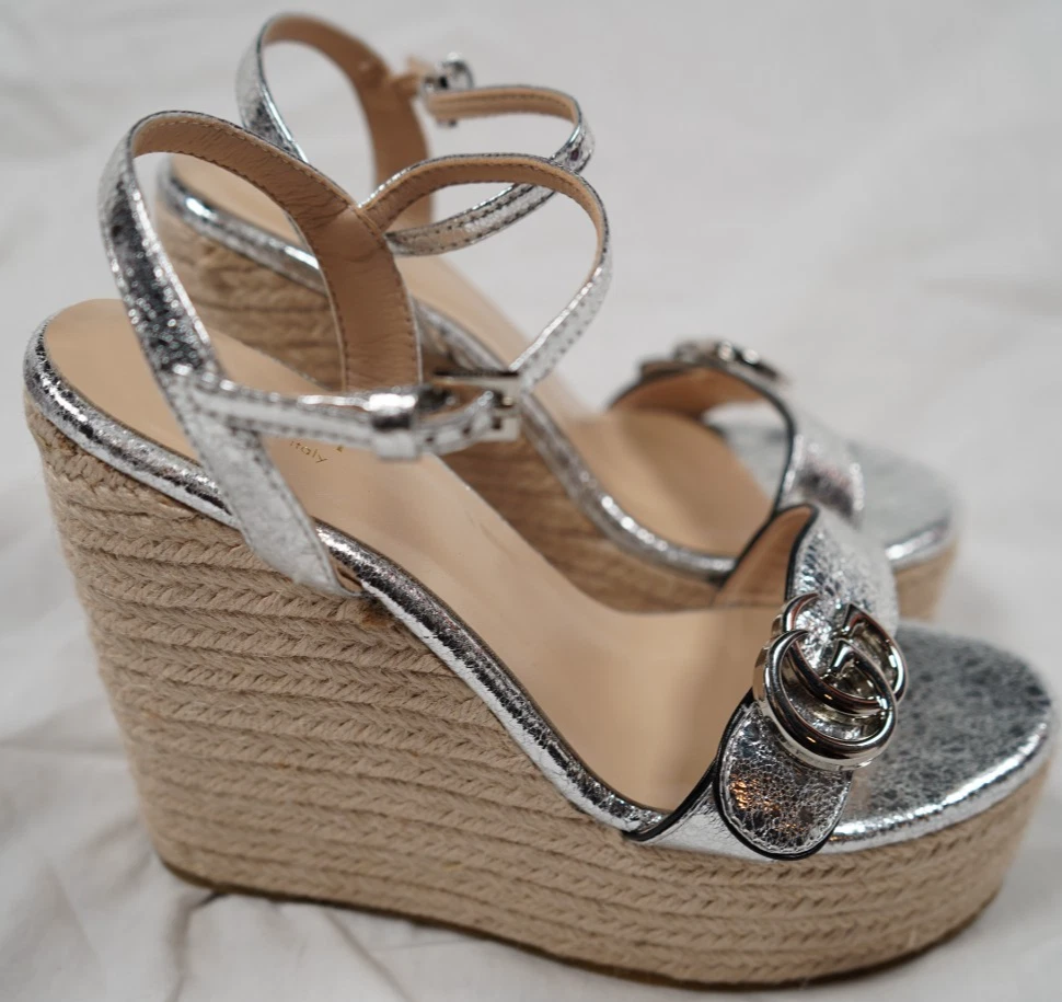 Gucci Silver Sandals for Women for sale - eBay