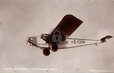 Lufthansa Rohrbach Roland D 1314 Plane Airplane RPPC Photo Postcard COPY