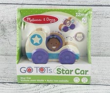 Melissa  Doug Wooden Go Tots Blue/ Purple Star Car for Ages 12 Months  Up NEW