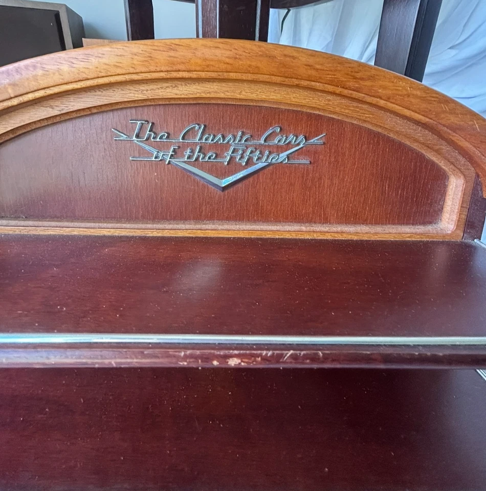 Franklin Mint Classic Cars of the Fifties 50's Wood Wall Display Shelf Rack 20" - Image 3 of 4