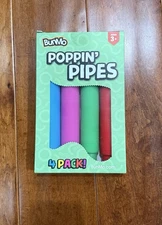 BUNMO Pop Tubes – Large 4-Pack Sensory and Fidget Tubes BRAND NEW & UNUSED 🚚