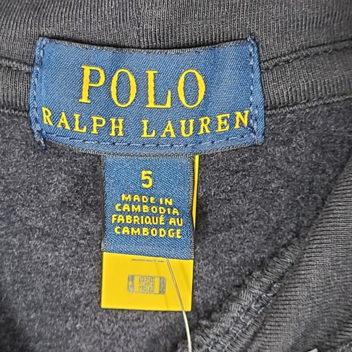 Polo Ralph Lauren Kids Multi Pony Fleece Hoodie Pullover Navy Blue Sz 5 - Picture 4 of 7