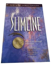 NKJV Slimline Burg Bonded Leather GildedGold  Nelson 3015BGM Thumb indexed Bible