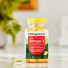Spring Valley Proactive Support Omega-3 Fish Oil , 1000 mg, 60 Softgels