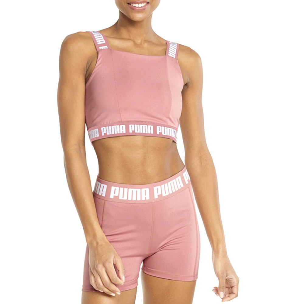 PUMA Strong Training Crop Top Womens Pink Casual  Athletic 52180524
