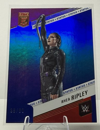 2023 Panini Donruss Elite WWE Rhea Ripley #76 Status Blue /80 SP