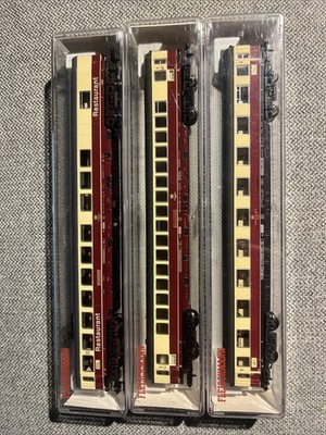 FLEISCHMANN SPUR 'N' SCHWADER 3 DB ROT/CREME VERSCHIEDENE REISEZUGWAGEN 8162,8163,8169